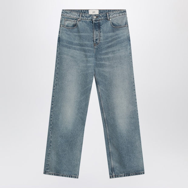 Ami Paris Wide Washed Denim Jeans