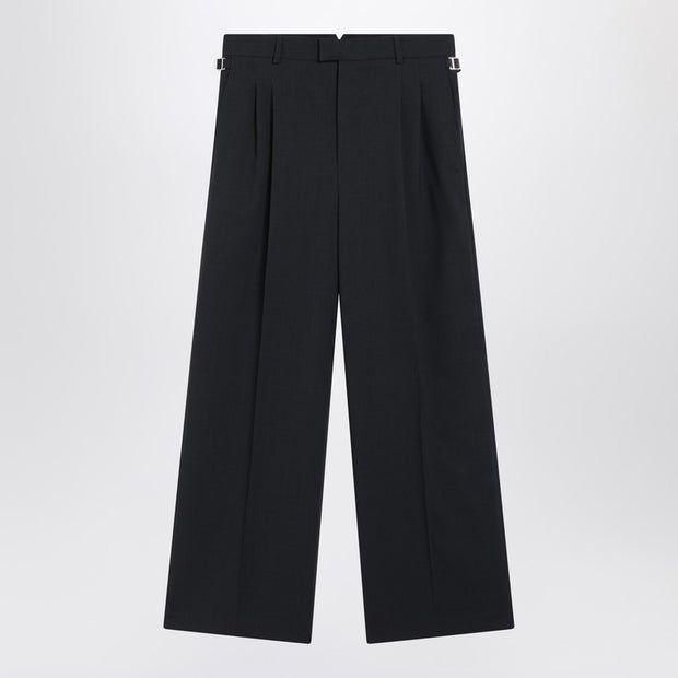 Ami Paris Charcoal Gray Wool Trousers