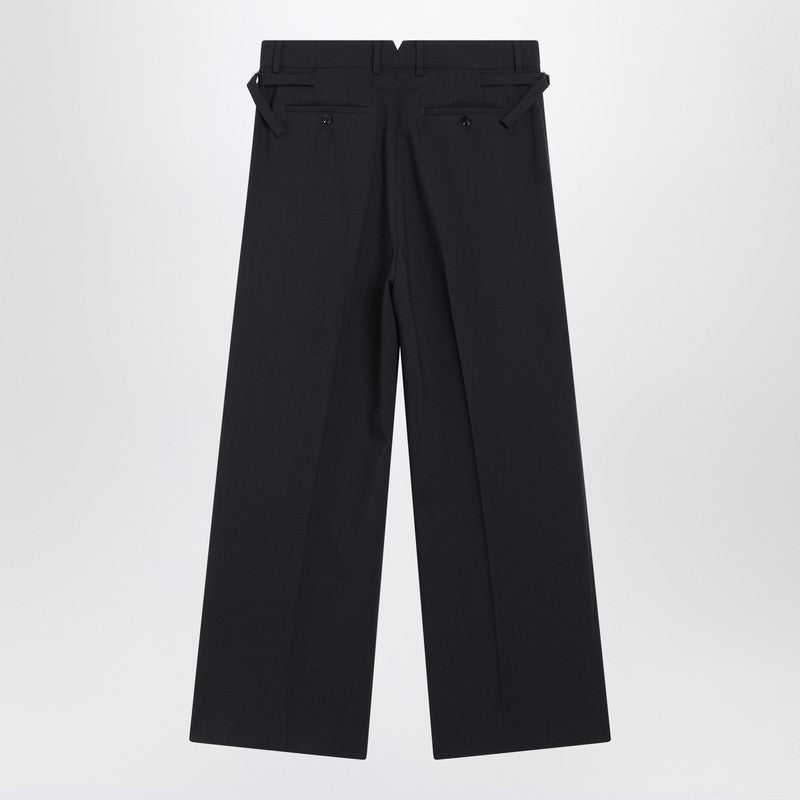 Ami Paris Charcoal Gray Wool Trousers
