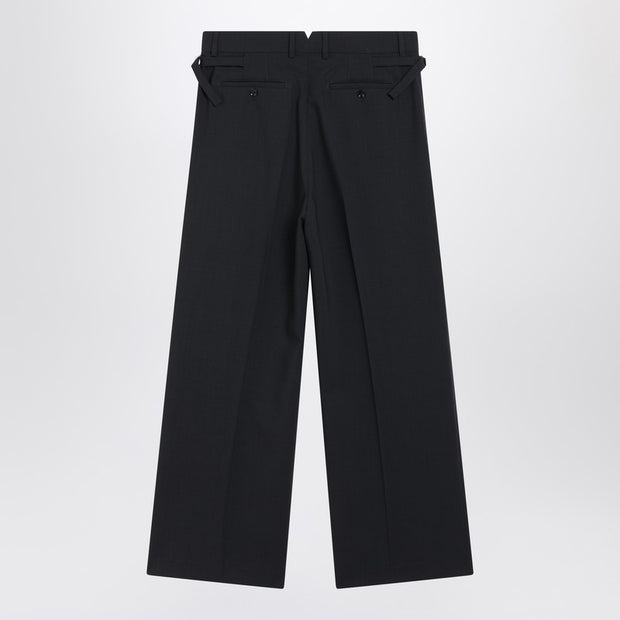 Ami Paris Charcoal Gray Wool Trousers