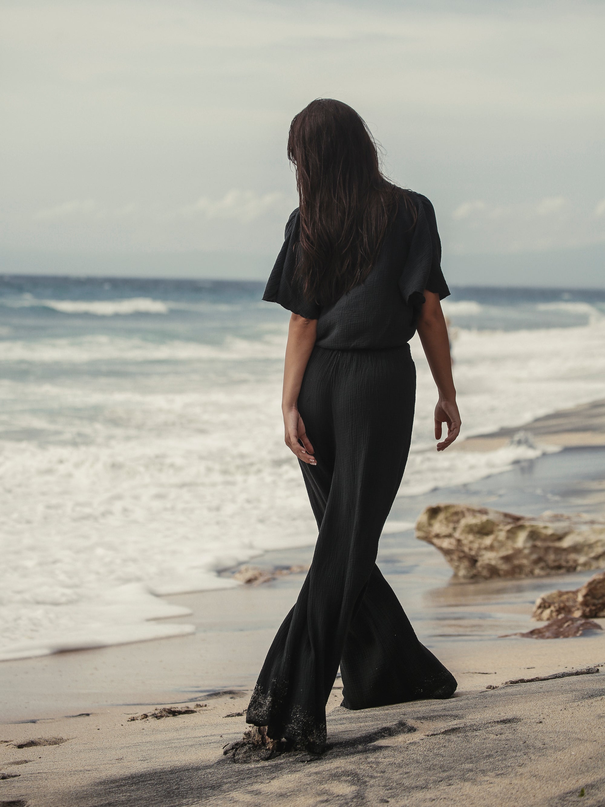 Skye Palazzo Pants - Black