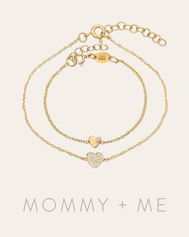 Zoe Lev Heart Bracelets - Mommy + Me