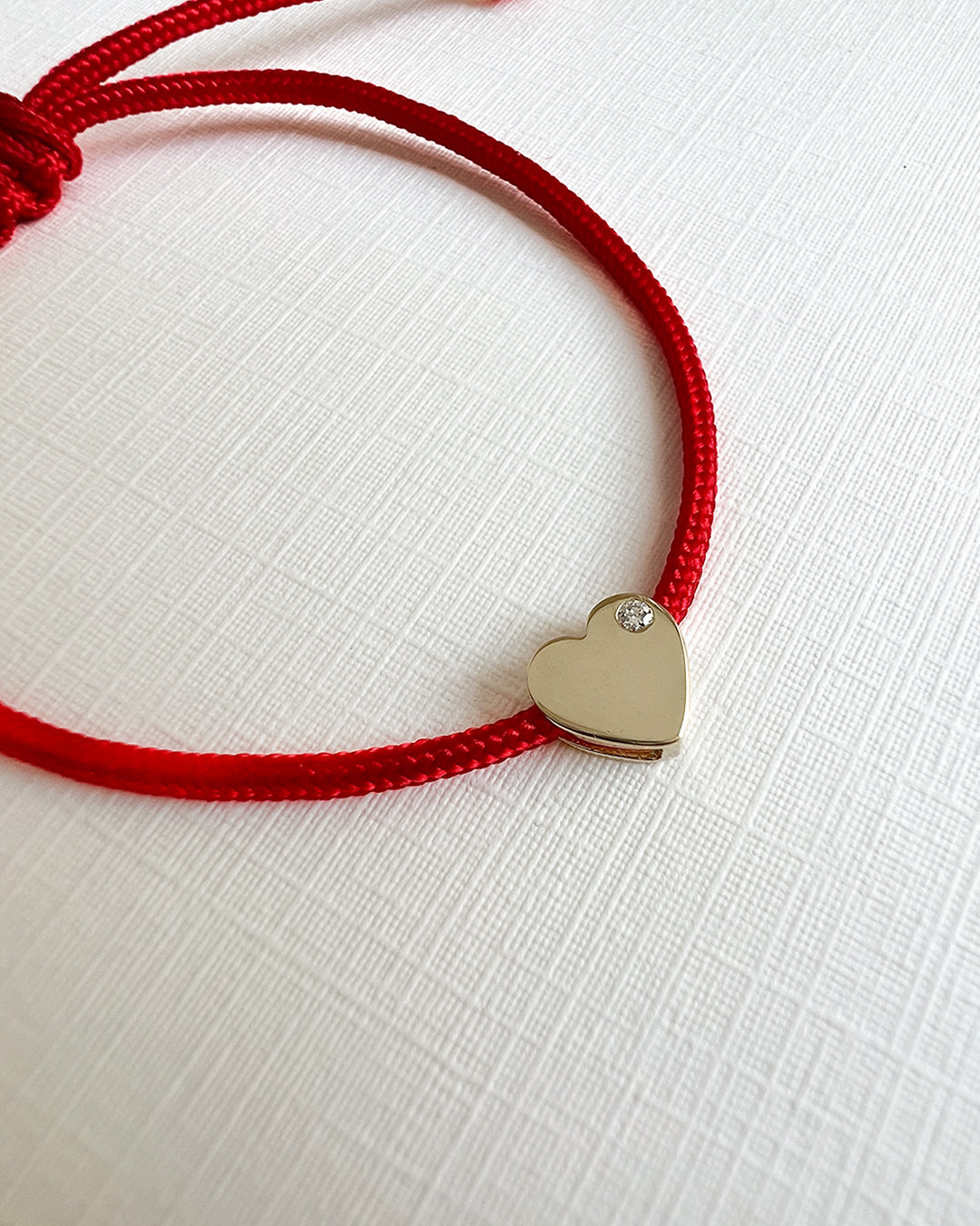 Zoe Lev Heart With Diamond Fortune Bracelets - Mommy + Me