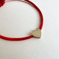 Zoe Lev Heart With Diamond Fortune Bracelets - Mommy + Me