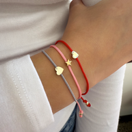 Zoe Lev Kids Heart With Diamond Fortune Bracelet
