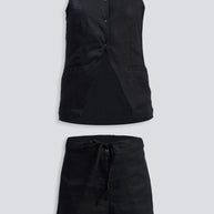 Reistor Hemp Vest Jacket Set in Black
