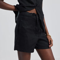 Reistor Hemp Vest Jacket Set in Black