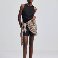 Reistor Hemp Vest Jacket in Black