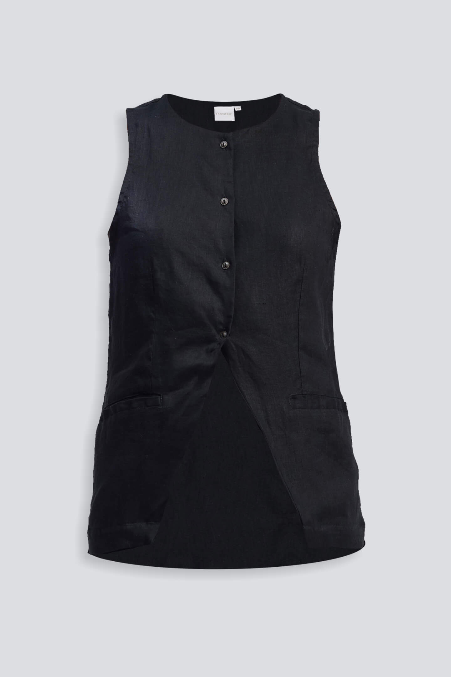 Reistor Hemp Vest Jacket in Black