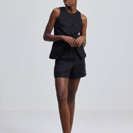 Reistor Hemp Vest Jacket in Black