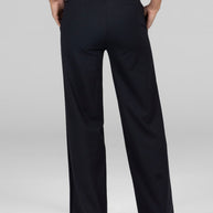 KiraGrace HIGH WAIST WIDE LEG PANT: BLACK PONTE