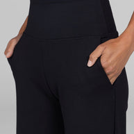 KiraGrace HIGH WAIST WIDE LEG PANT: BLACK PONTE