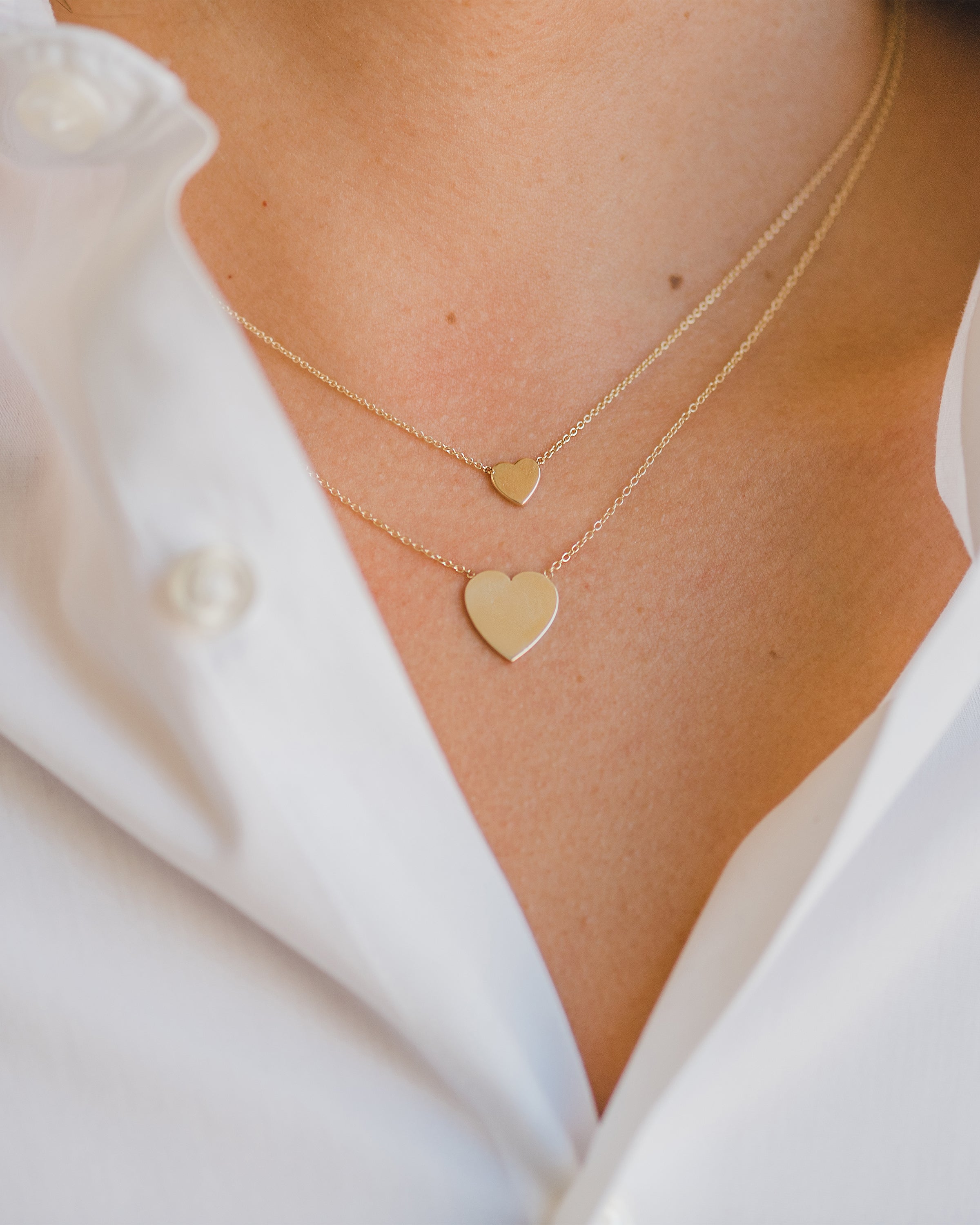Zoe Lev 14K Gold Heart Necklaces - Mommy + Me