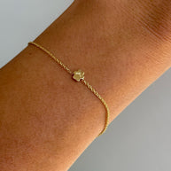 Zoe Lev 14k Gold Tiny Paw Bracelet