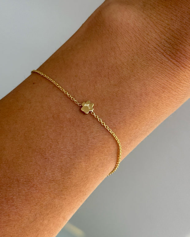 Zoe Lev 14k Gold Tiny Paw Bracelet