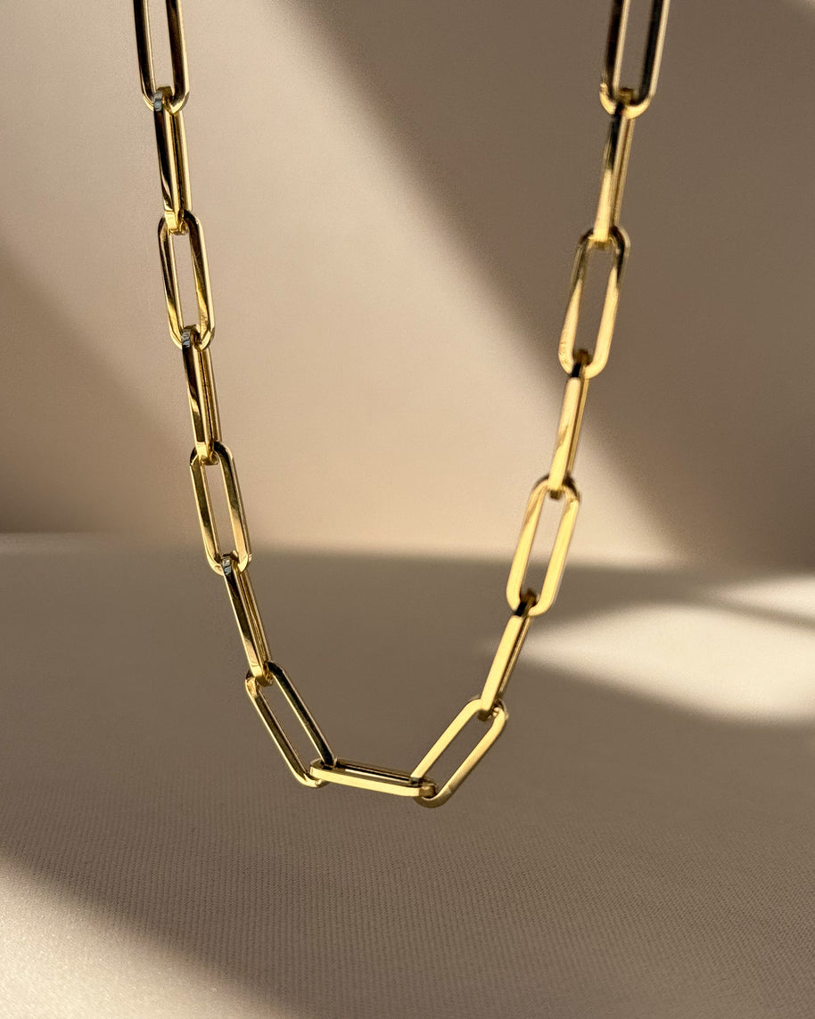 Zoe Lev 14k Gold Large Paper Clip Chain Necklace