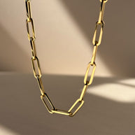 Zoe Lev 14k Gold Large Paper Clip Chain Necklace