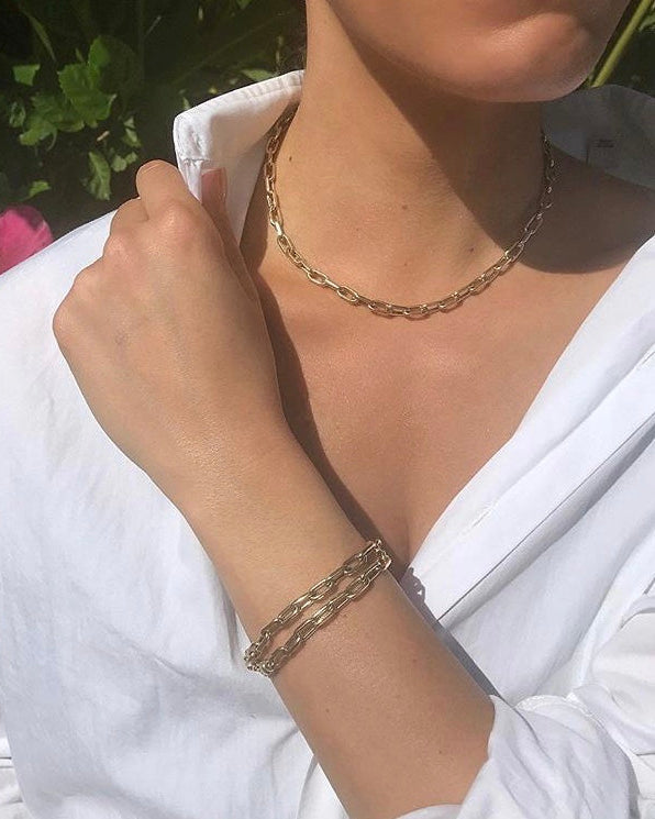 Zoe Lev 14k Gold Extra Large Open Link Chain Necklace