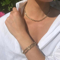 Zoe Lev 14k Gold Extra Large Open Link Chain Necklace