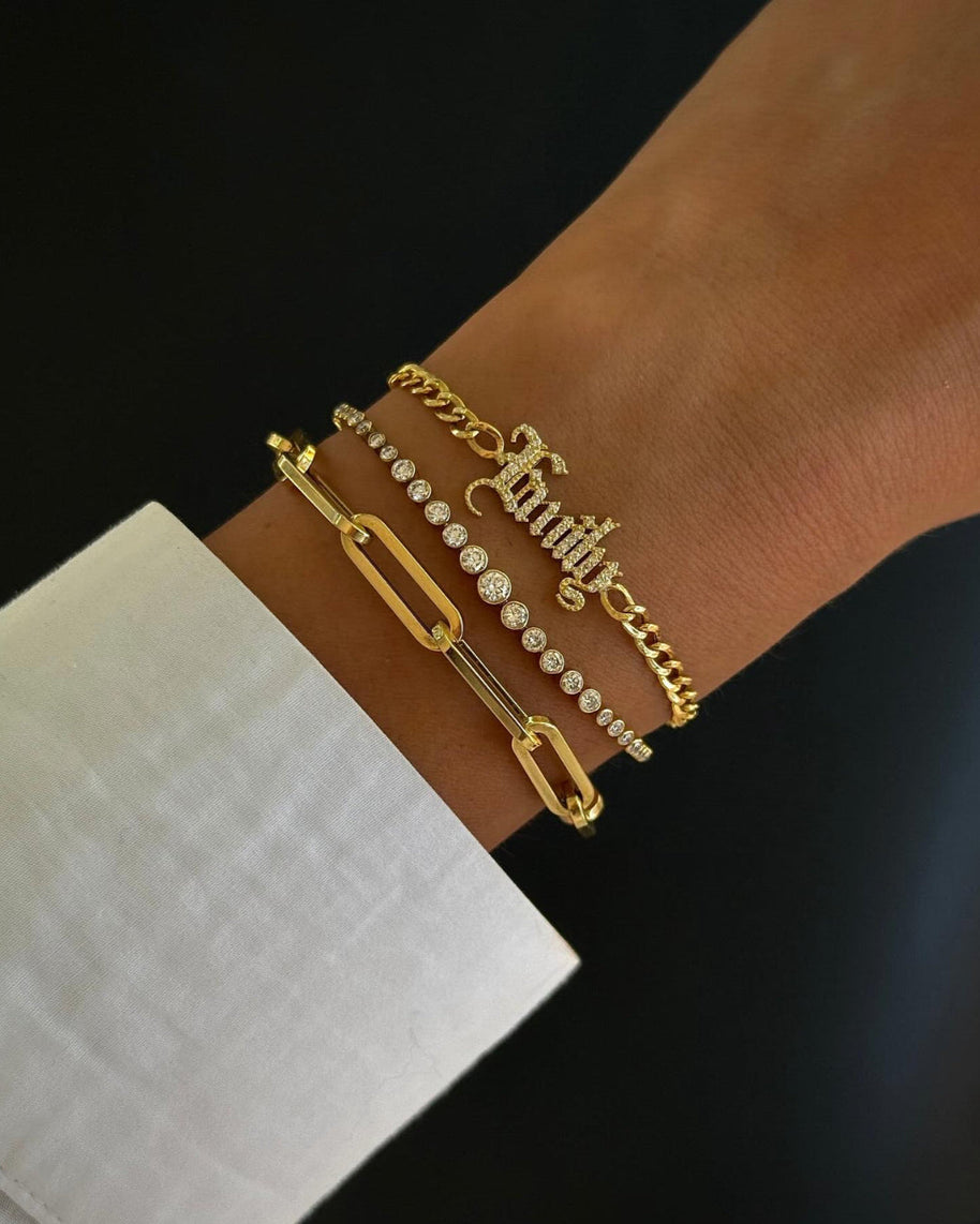 Zoe Lev 14k Gold Extra Large Paper Clip Chain Bracelet