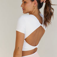 Astoria LIVE LUXE Twist Crop - White