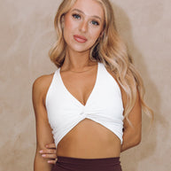 Astoria LIVE LUXE Front Crossed Crop - White