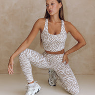 Astoria LUXE BALANCE Sports Crop - Zebra