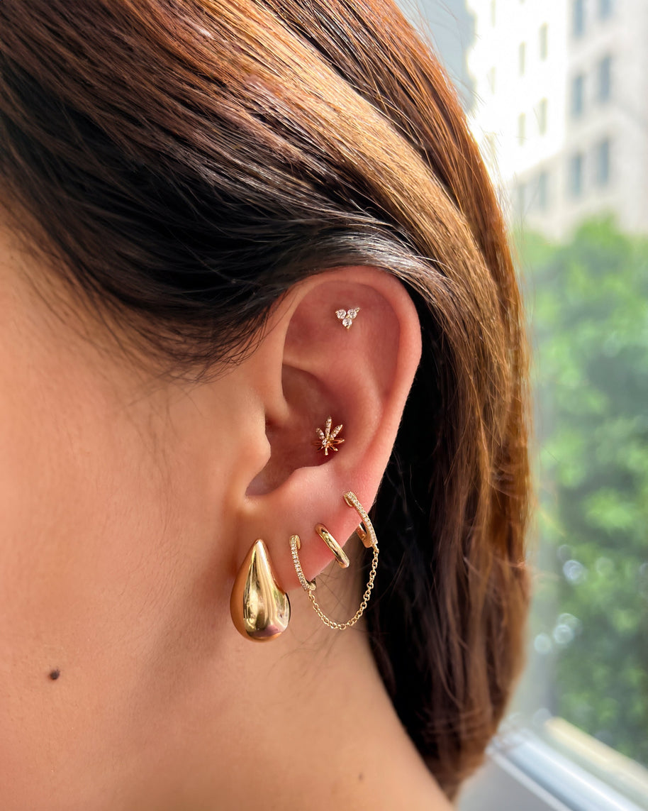 Zoe Lev Diamond Trio Stud Earrings