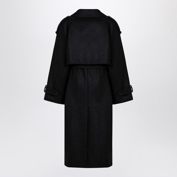 IVY OAK Anthracite Grey Wool Overcoat