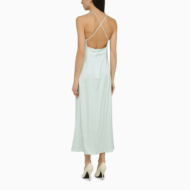 IVY OAK Noel Light Aqua Satin Dress
