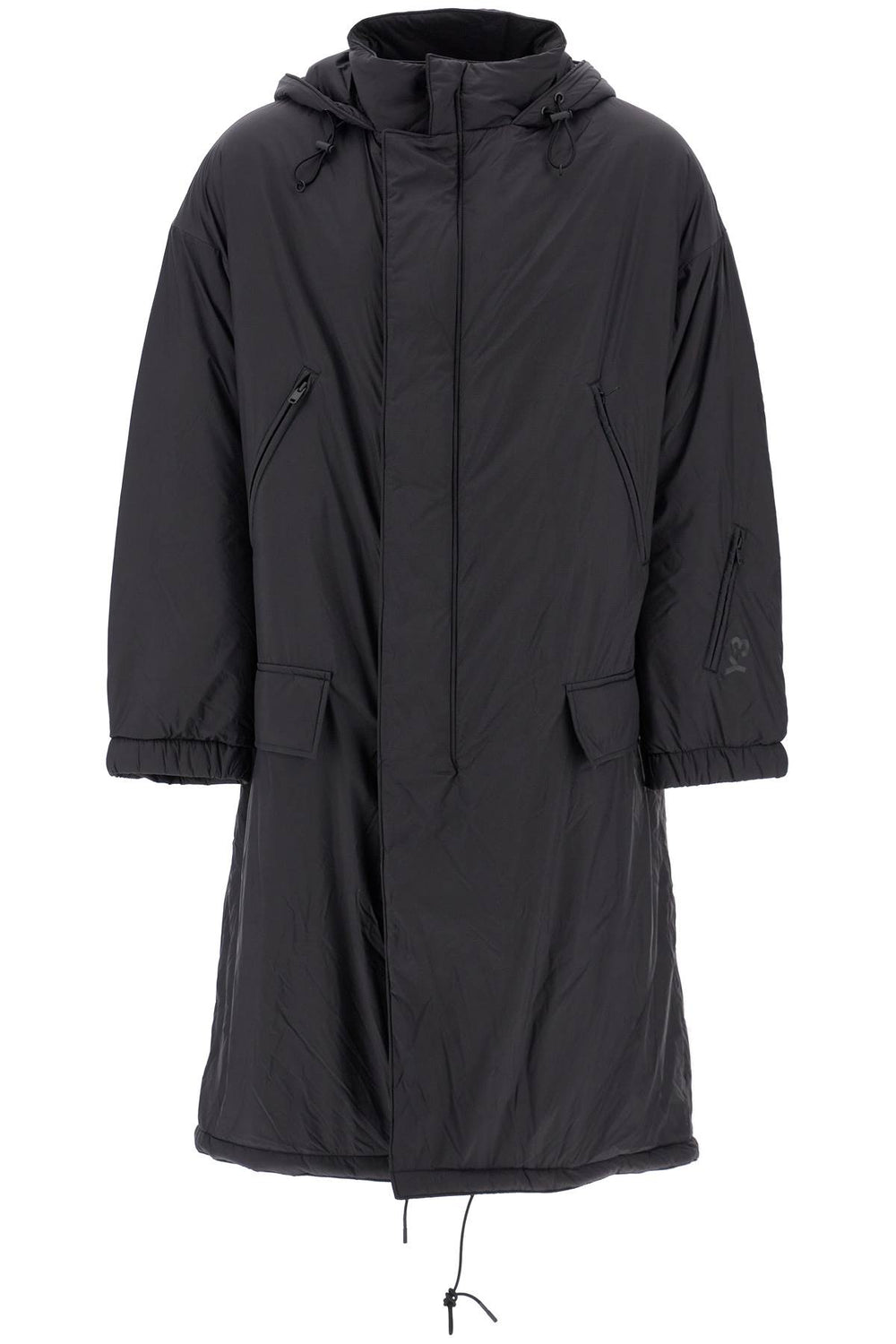 Y-3 Long Padded Nylon Parka Coat