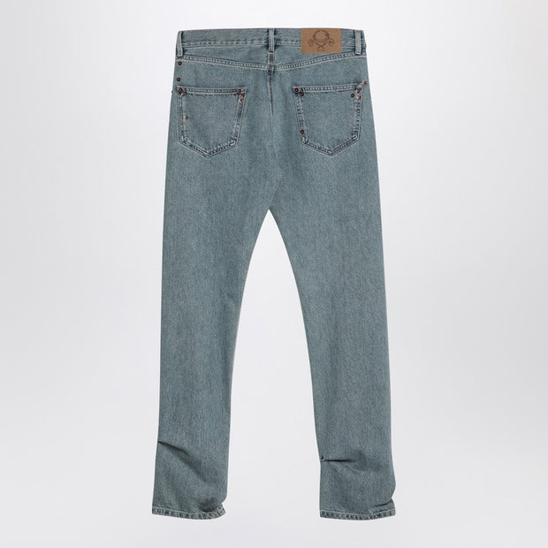 Moschino Light Blue Denim Jeans With Rivets