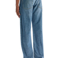 Moschino Adjustable Waidtband Straight Leg Jeans