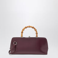 Jil Sander Small Goji Bamboo Bag In Burgundy