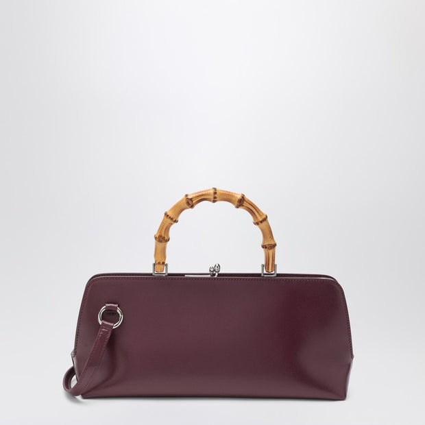 Jil Sander Small Goji Bamboo Bag In Burgundy
