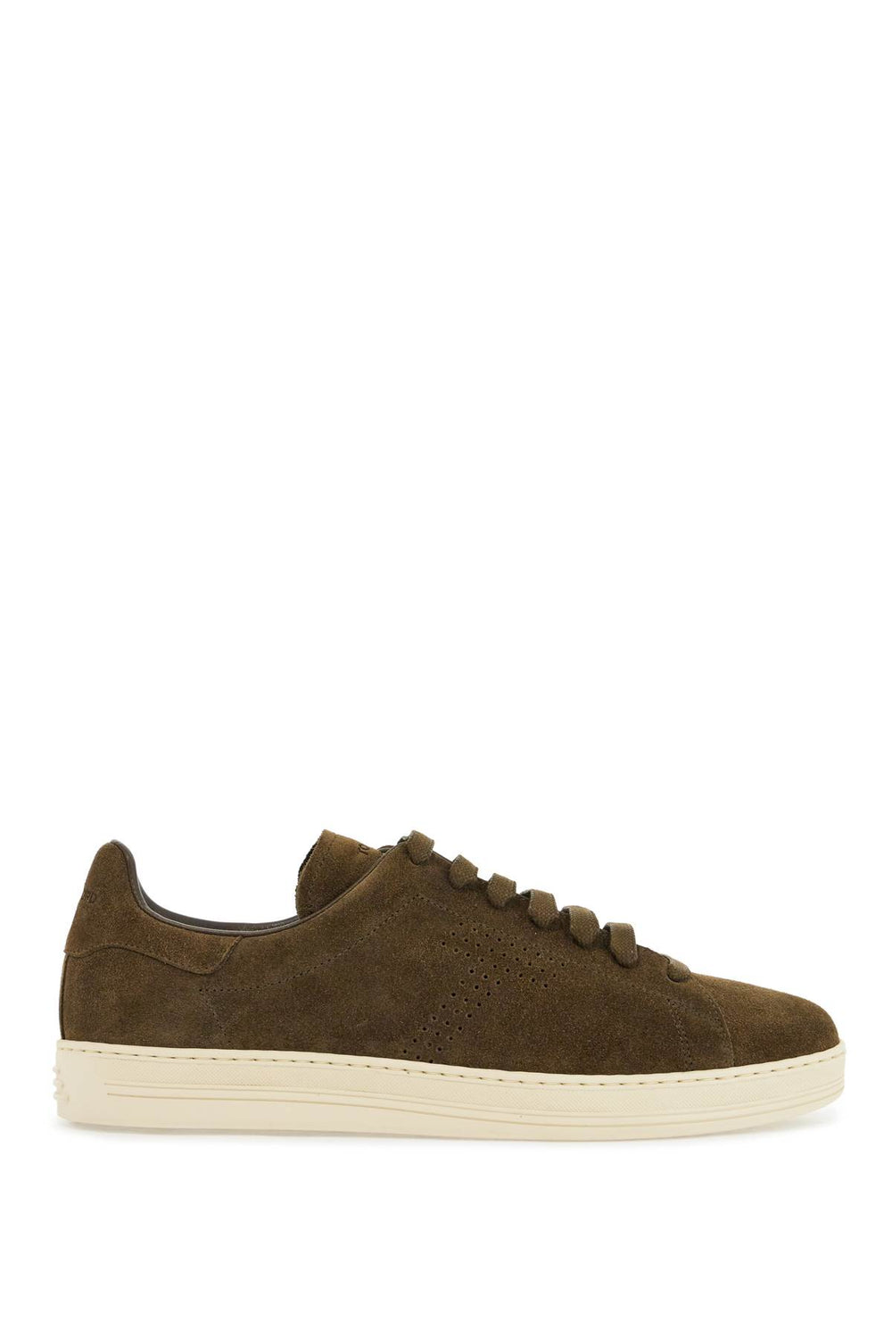 Tom Ford Khaki Suede Low Top Sneakers