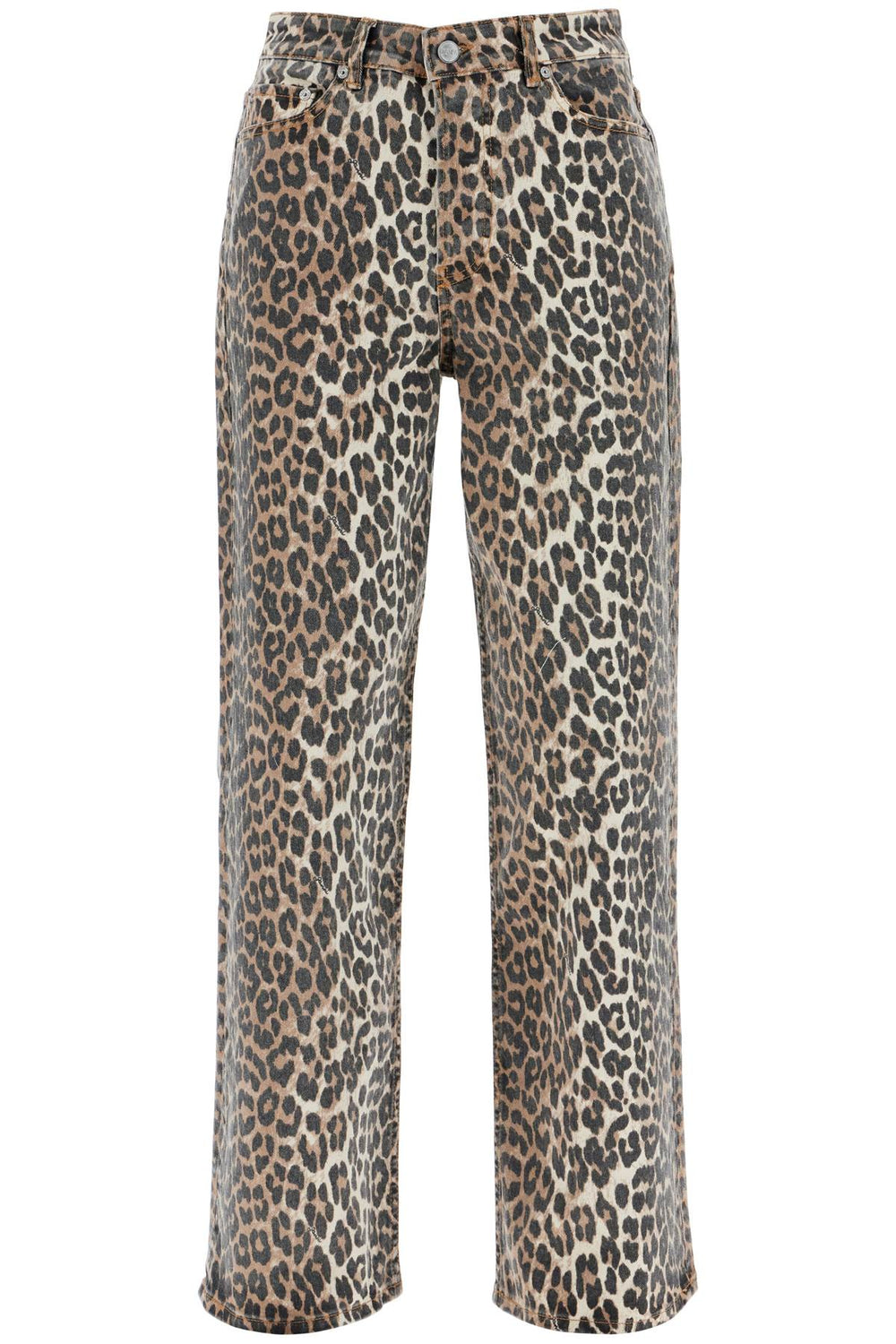 Ganni Leopard Print Izey Jeans