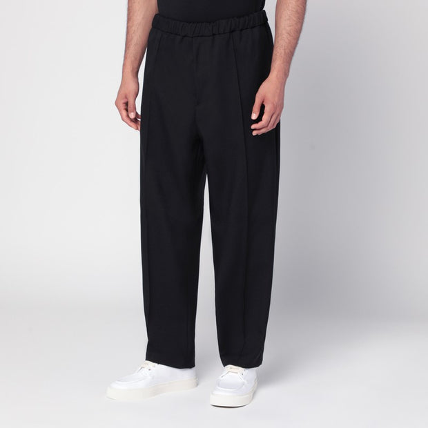 Jil Sander Black Technical Gabardine Trousers