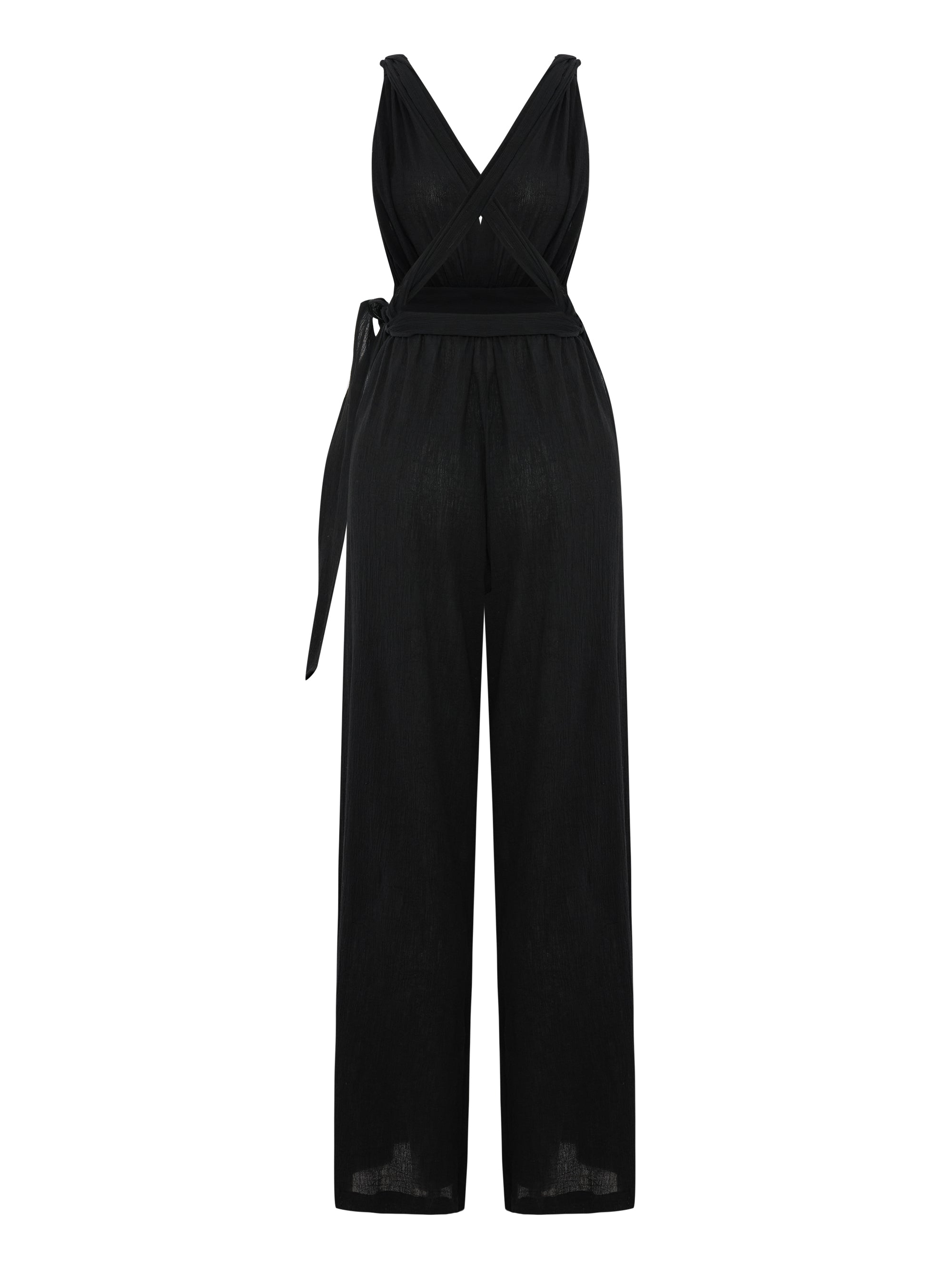 Wrap Your Way Jumpsuit - Black