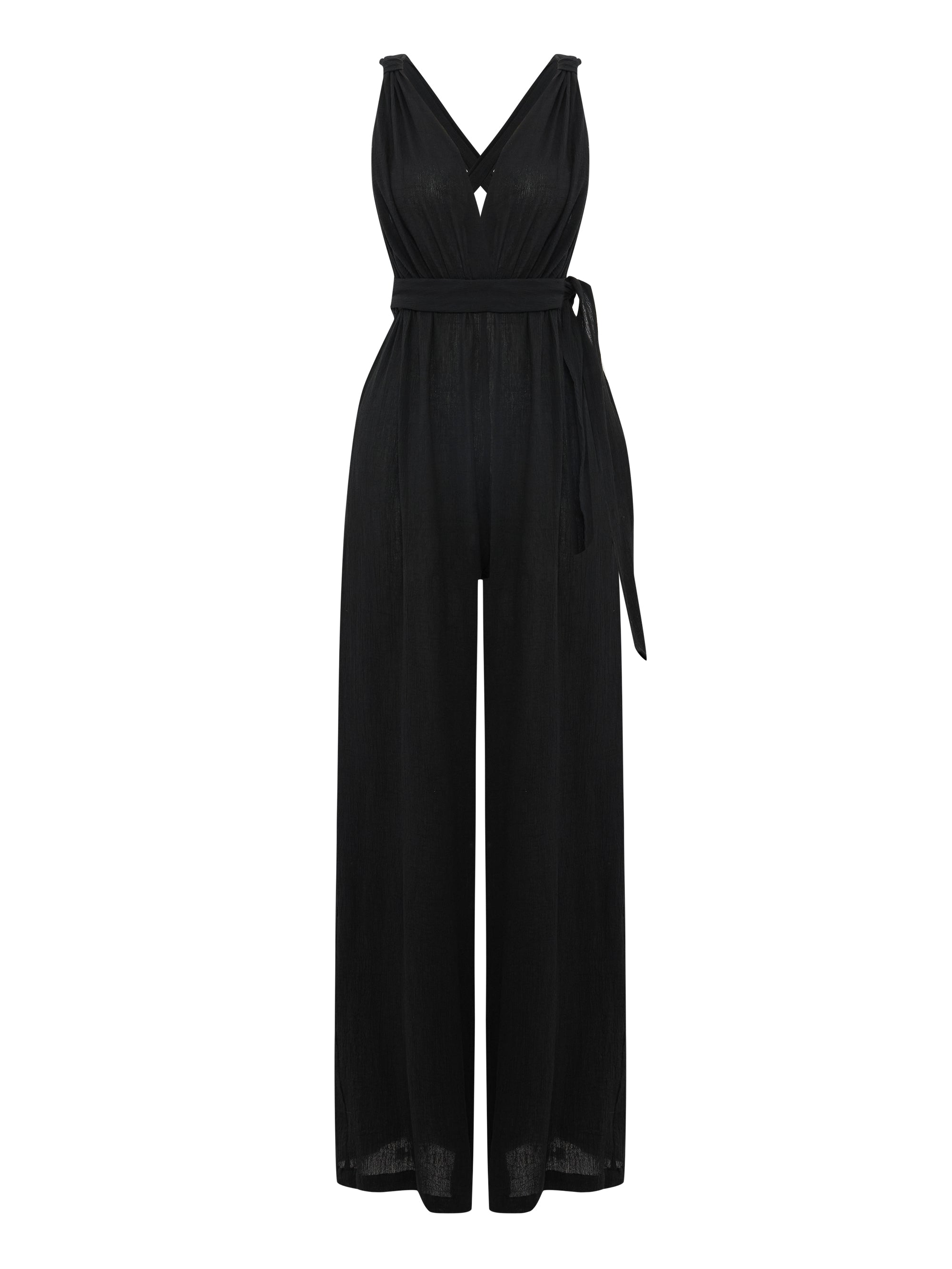 Wrap Your Way Jumpsuit - Black