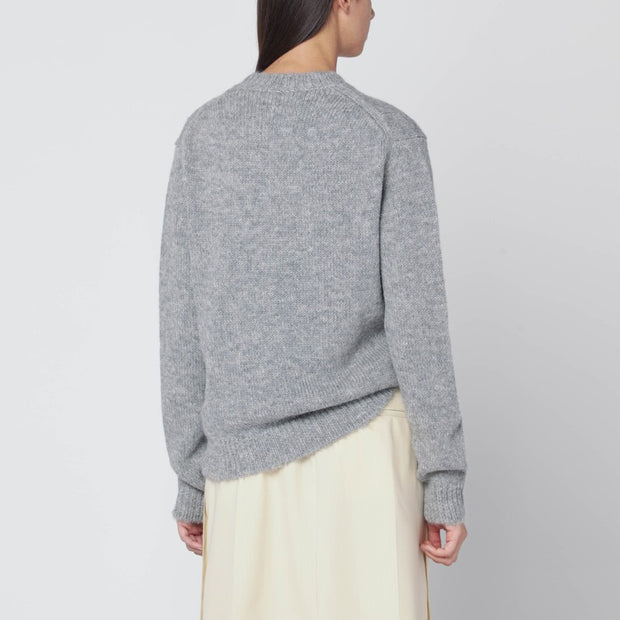 Jil Sander Light Grey Wool-blend Sweater