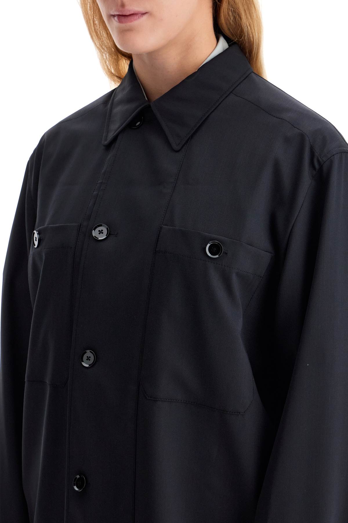 Lemaire Double-Breasted Twill Overshirt