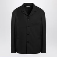 LEMAIRE Black Overshirt Jacket In Wool Blend