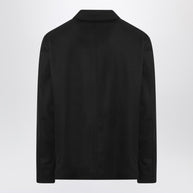 LEMAIRE Black Overshirt Jacket In Wool Blend