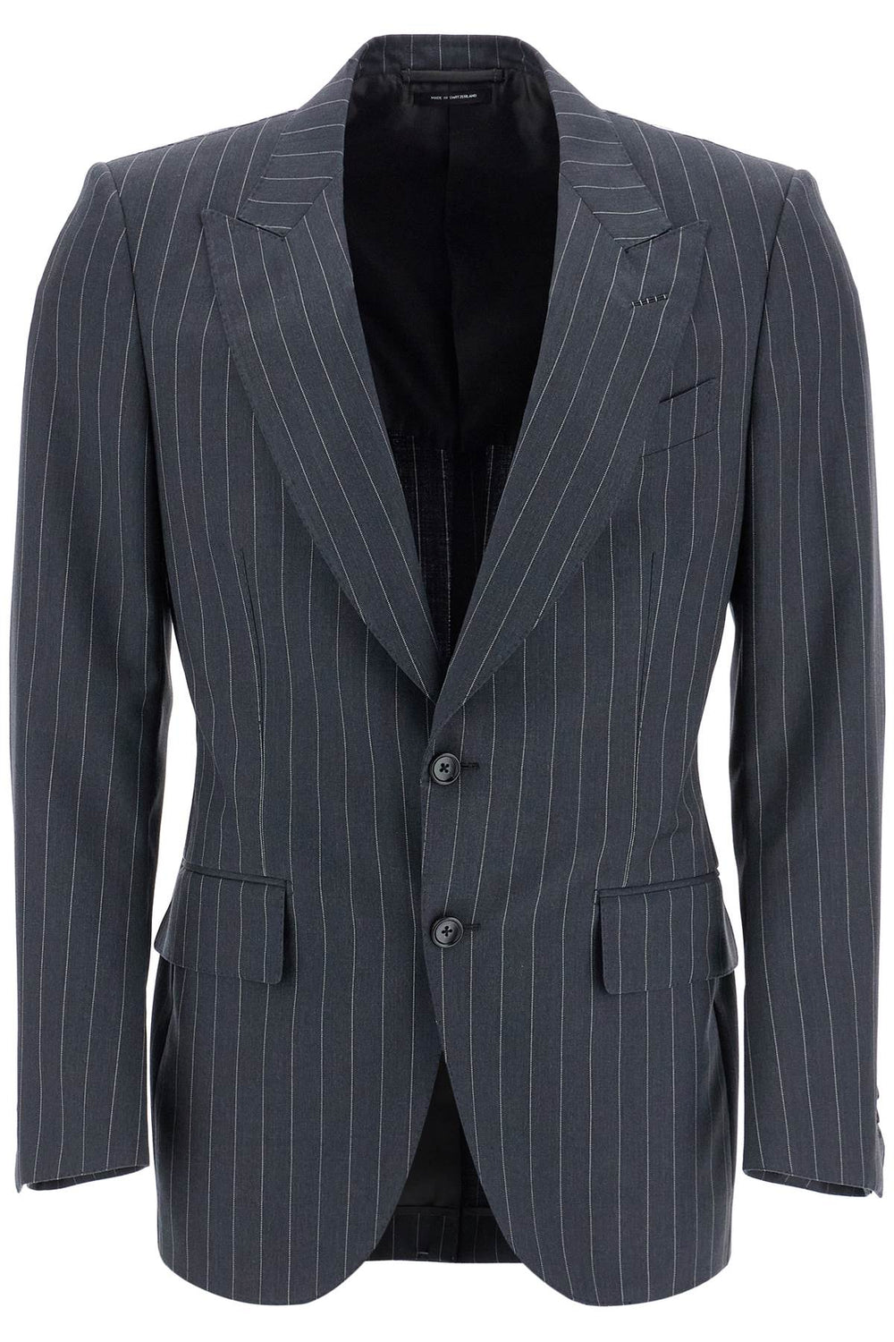 Tom Ford Slim Fit Single-breasted Jacket Dark Grey Virgin Wool