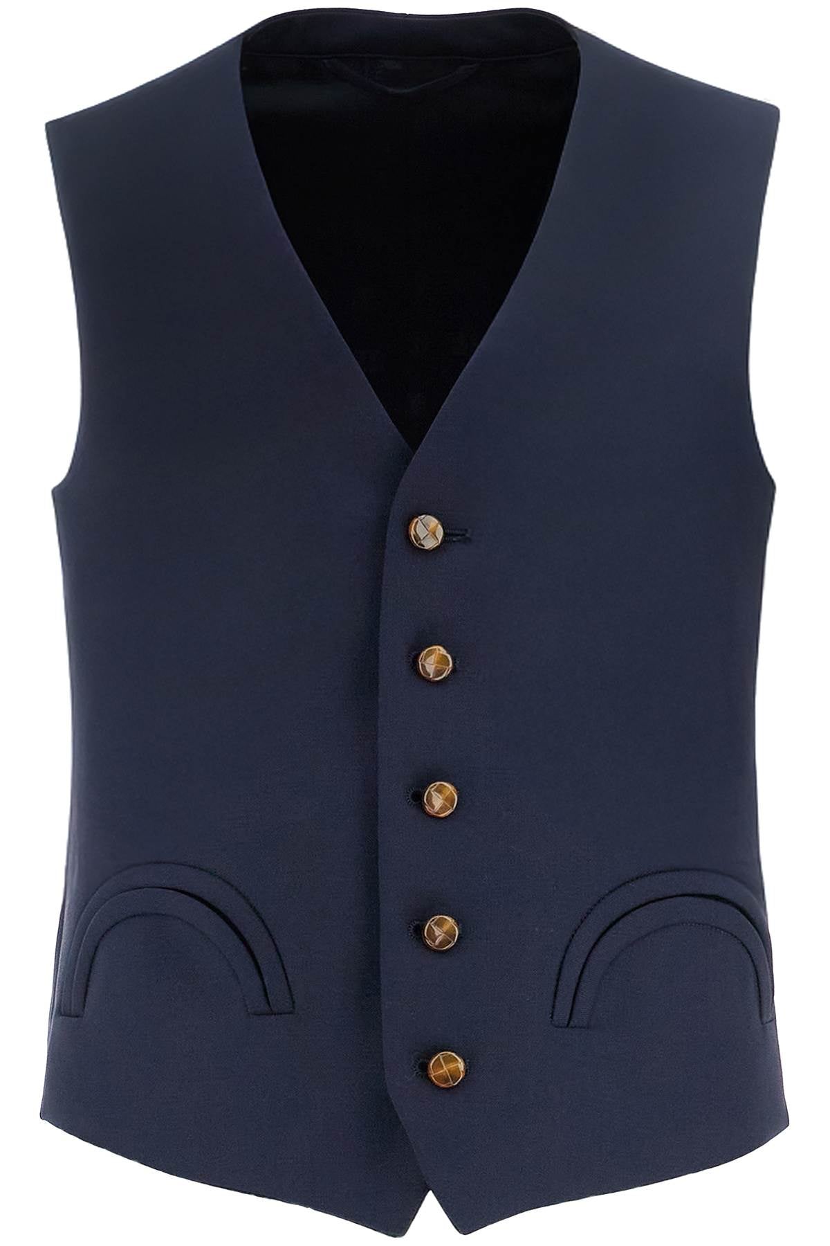 Blaze Milano First Class Feral Blue Wool Vest