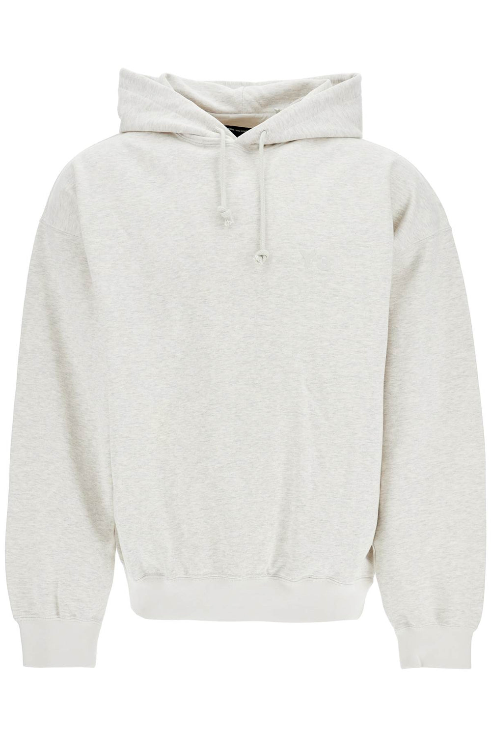 Y-3 Light Grey Cotton And Recycled Polyester Hoodie For Men