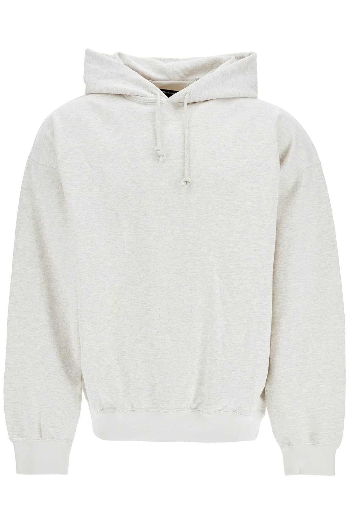 Y-3 Light Grey Cotton And Recycled Polyester Hoodie For Men