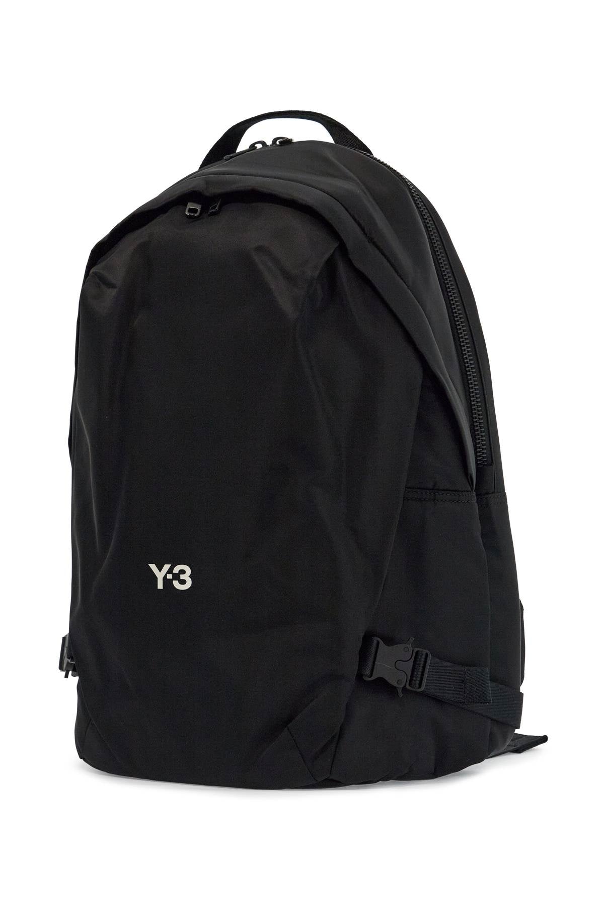 Y-3 Black Minimalist Backpack In Recycled Polyester With Padded Straps