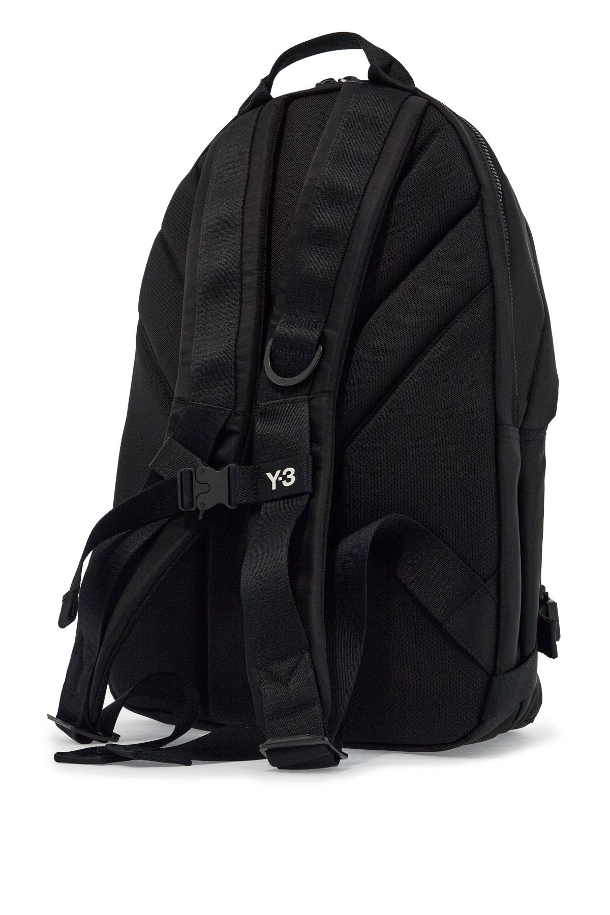 Y-3 Black Minimalist Backpack In Recycled Polyester With Padded Straps